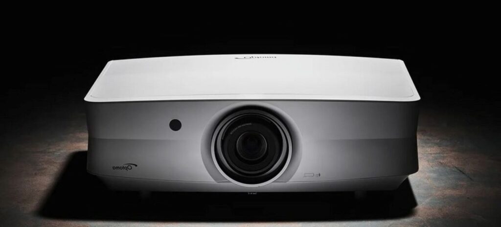 white projector optoma 